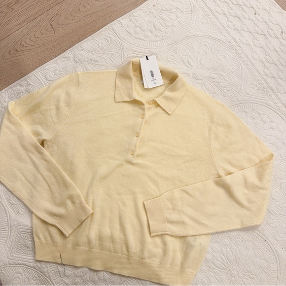 Aritzia Sweaters - NWT 128138 polo cashmere Sweater Aritzia butter yellow L